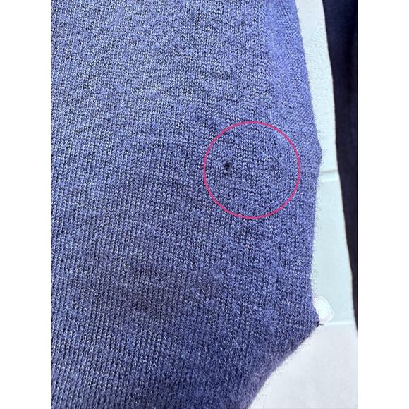 Theory Cashmere Henley Cashmere Sweater Sz S Slim Fit Navy Blue Minimalist READ - Picture 13 of 15